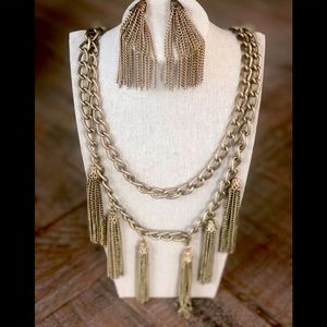 Necklace and earrings